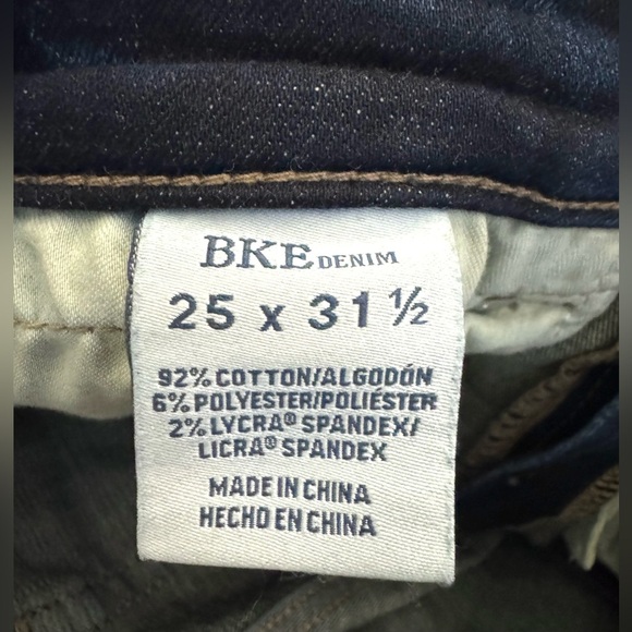 BKE Women's Stella Mid Rise Slim fit Skinny Jeans Size- 25 X 31 1/2 - Picture 7 of 12